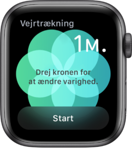 Apple Watch vejtrækning